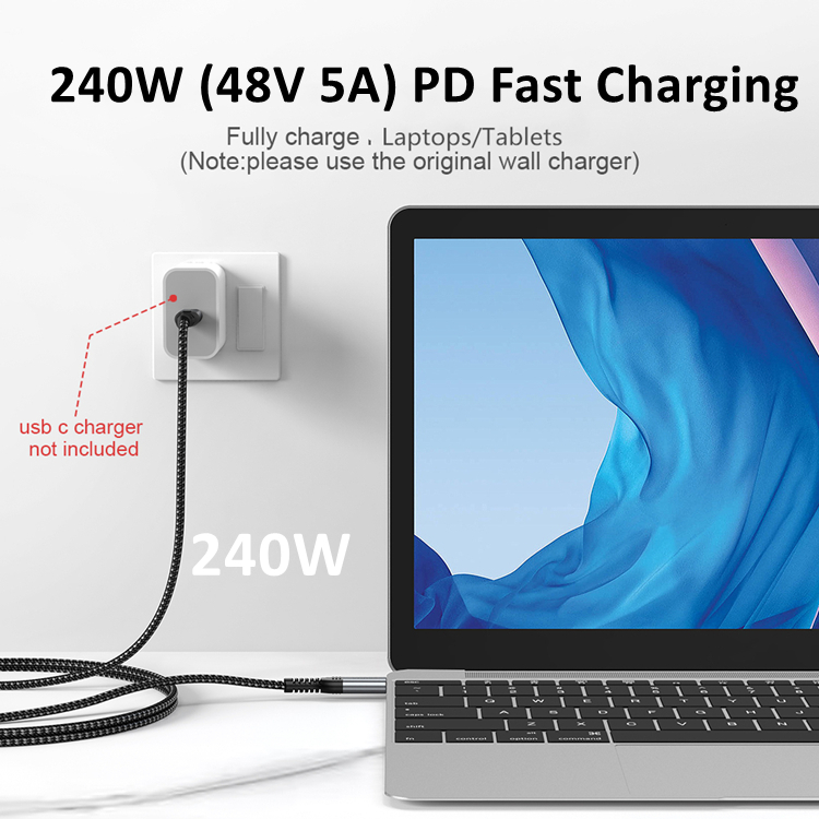 Customization Logo Full Function USB-IF 1M 2M 240W 5A 16K USB4 80Gbps Gen4 USB 4 Cable For Thunderbolt 5 Interactive Display (3)