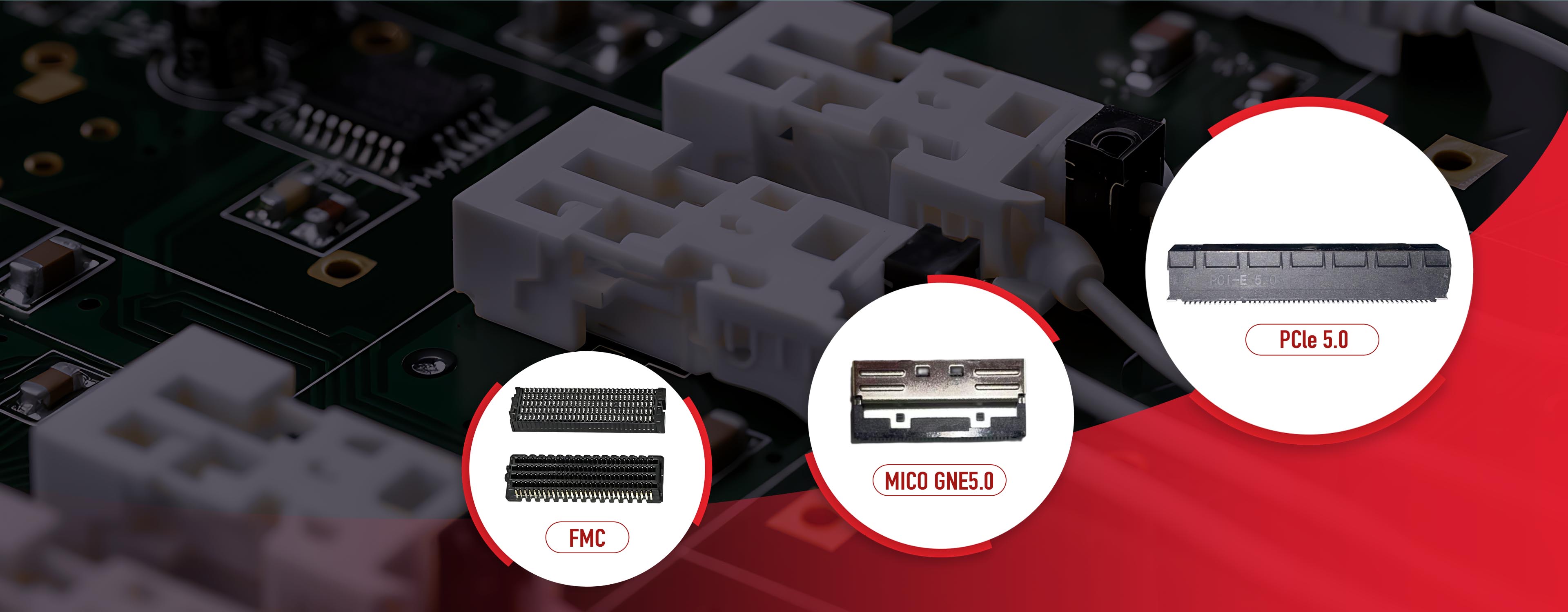 Precision PCB Connector Details: FMC and Micro GNE5.0 High-Density Interconnects