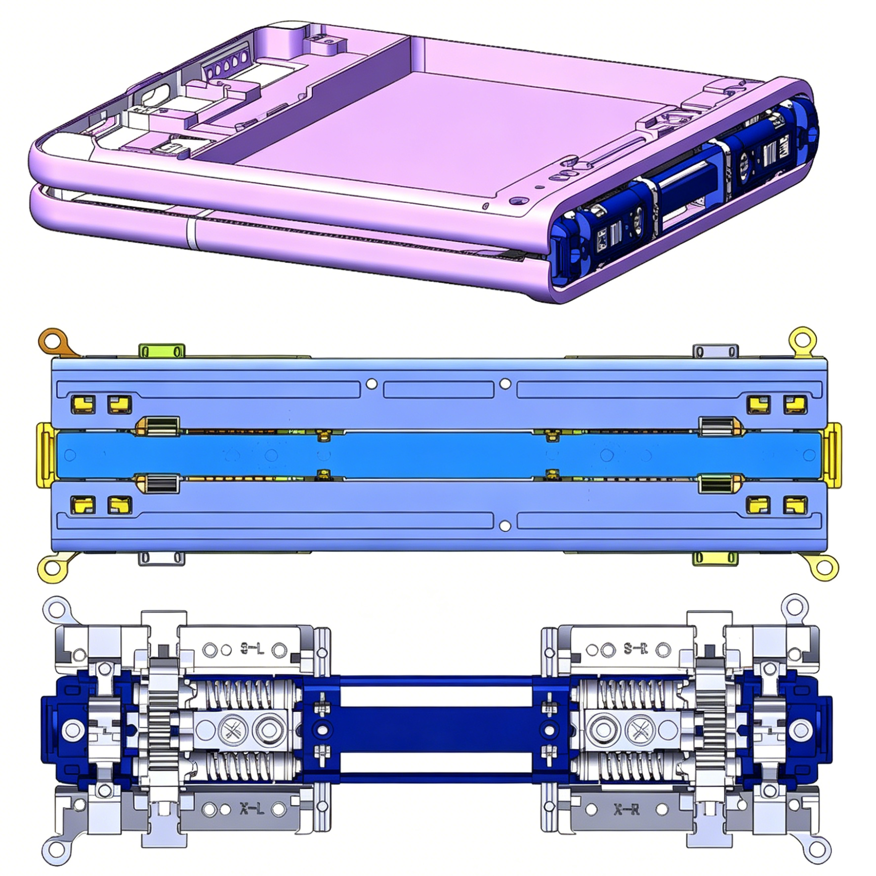 Vertical Fold Smartphone Hinge