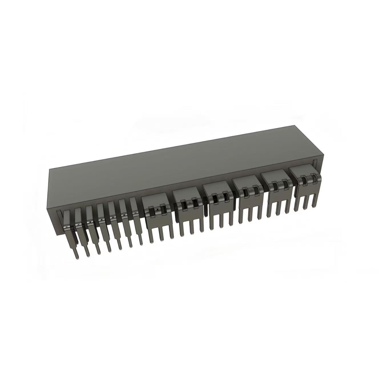 AA11R21421285C1---61H11 2.54mm (Signal) + 7.62mm (Power) Connector, DIP 90°, 14 PINs for Signal + 12 PINs for Power
