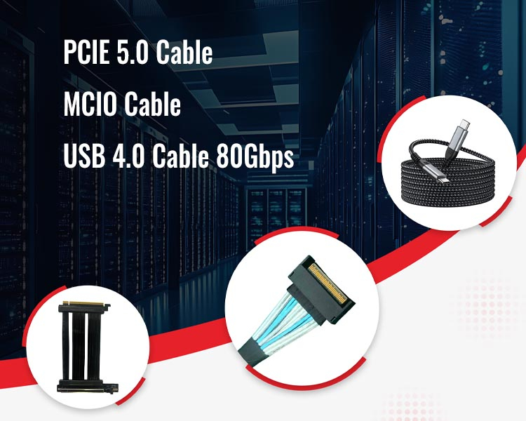 High-Speed Cable Solutions: PCIE 5.0, MCIO, and USB 4.0 Cables for Data Center Applications