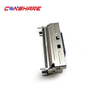 MCIO 74P Connector 0.6mm Pitch PCIe Gen5, Vertical Through Hole, 30μ" Gold Plating, Black Metal Shell, 2.20mm Pin Length