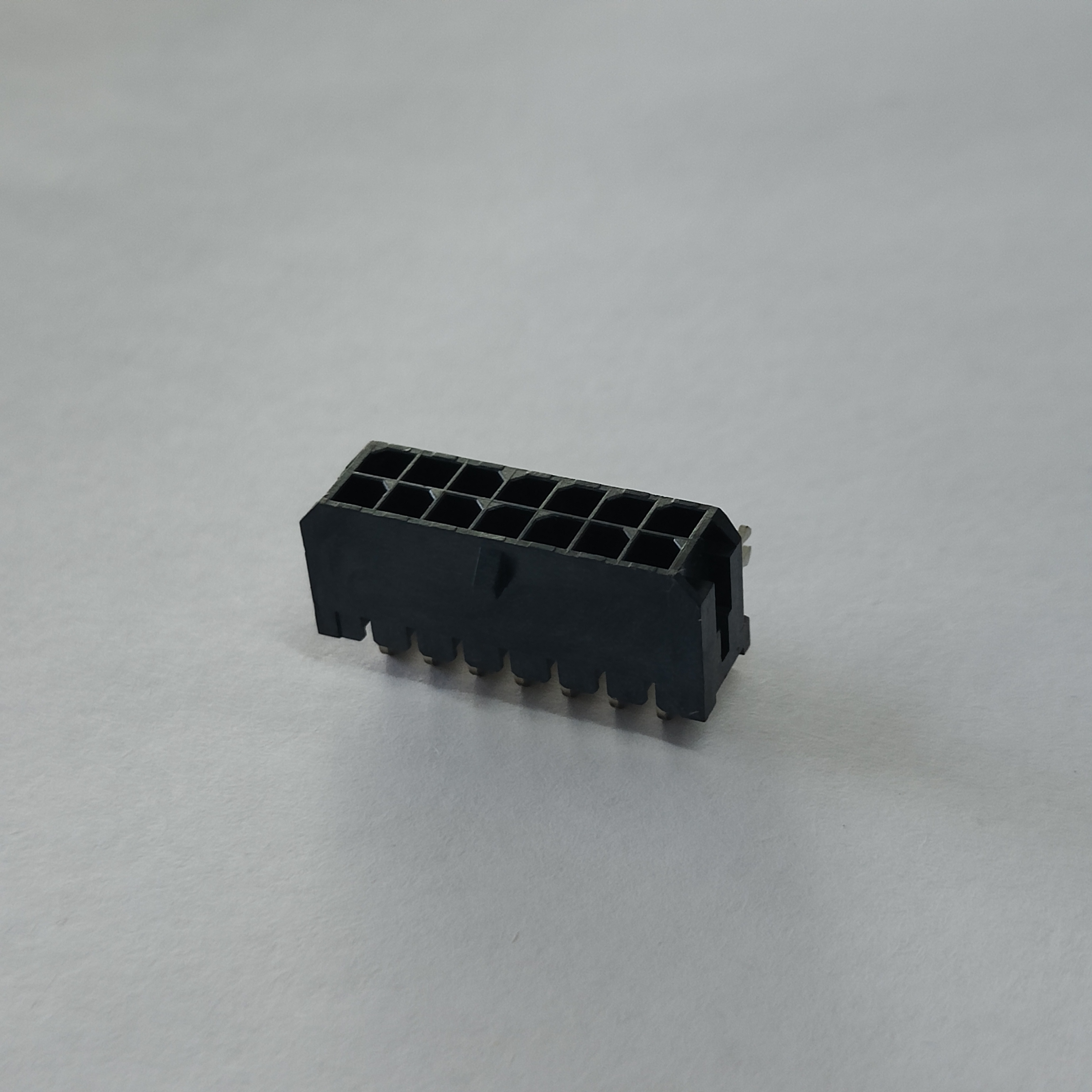 MX 3.0mm Pitch Dual Row Right Angle Header, 90°, DIP, LCP Material, Black, Dimension "L" = 3.00mm