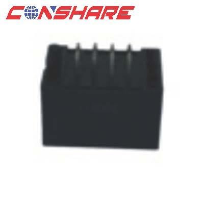 Fan Socket 2x4P DIP Black 5A