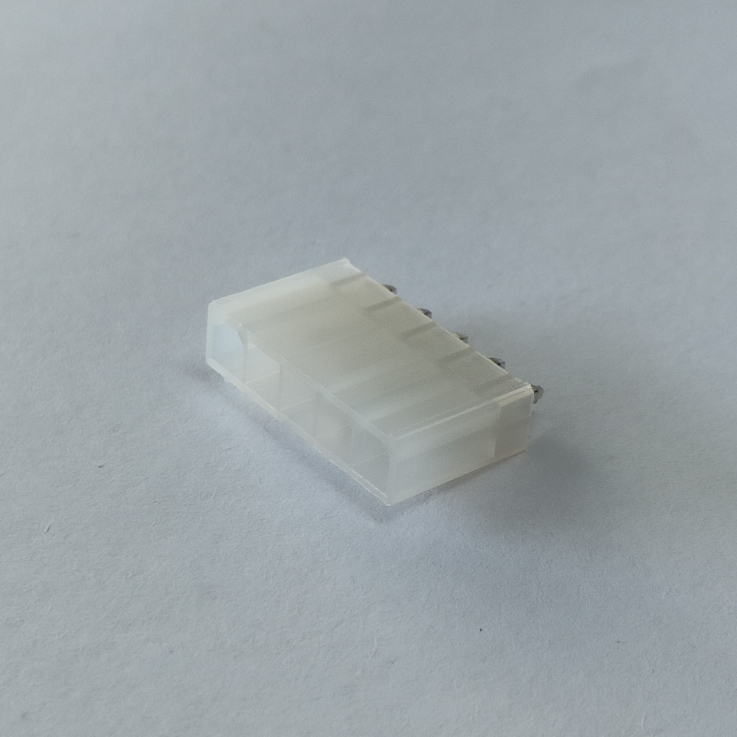 4.20 mm Pitch 5-Pin 180° DIP Connector, Solid Pin, PA66 UL94 V-2, Translucent White