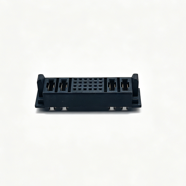 5.0mm Pitch Female Header, DIP 180° Vertical, 2 Power Pins Left 2 Power Pins Right, 2.0mm Signal Pins, Semi-Gold 10u" Plating