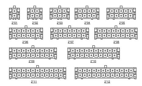 CONSHARE MX 3.0mm right angle header all pin configurations 2 pin to 24 pin overview