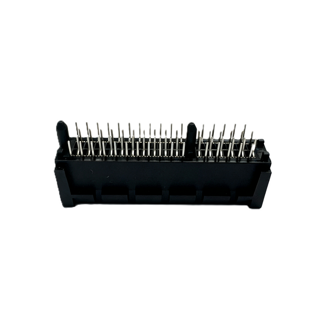 PCIe 64‑Pin Slot, No‑Latch Guide Post, Gold‑Finger, Black, No‑Logo DIP