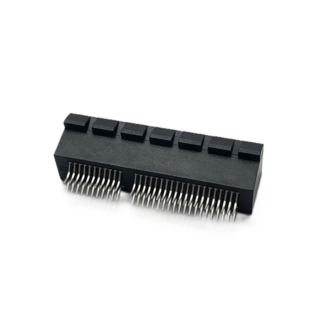 PCIe 64P Clamp‑Type Connector, Clip‑in Foot, No‑Ear No‑Pos DIM A:1.4 T-1.6MM G/F