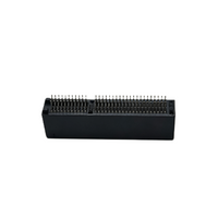 PCIe3.0 64Pin Low‑Angle Clamp SMT Connector, LCP Housing, Brass Gold‑Plated Pin, Tray Pack