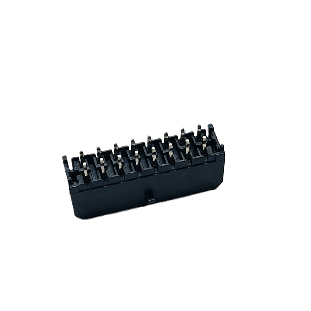 MX3.0mm Pitch 180° Vertical Dual Row Connector, LCP Housing Black, T2 Copper Alloy Tin-Plated Pins, Without Board Lock