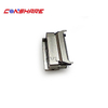 MCIO 74P Connector 0.6mm Pitch PCIe Gen5, Vertical Through Hole, 30μ" Gold Plating, Black Metal Shell, 2.20mm Pin Length