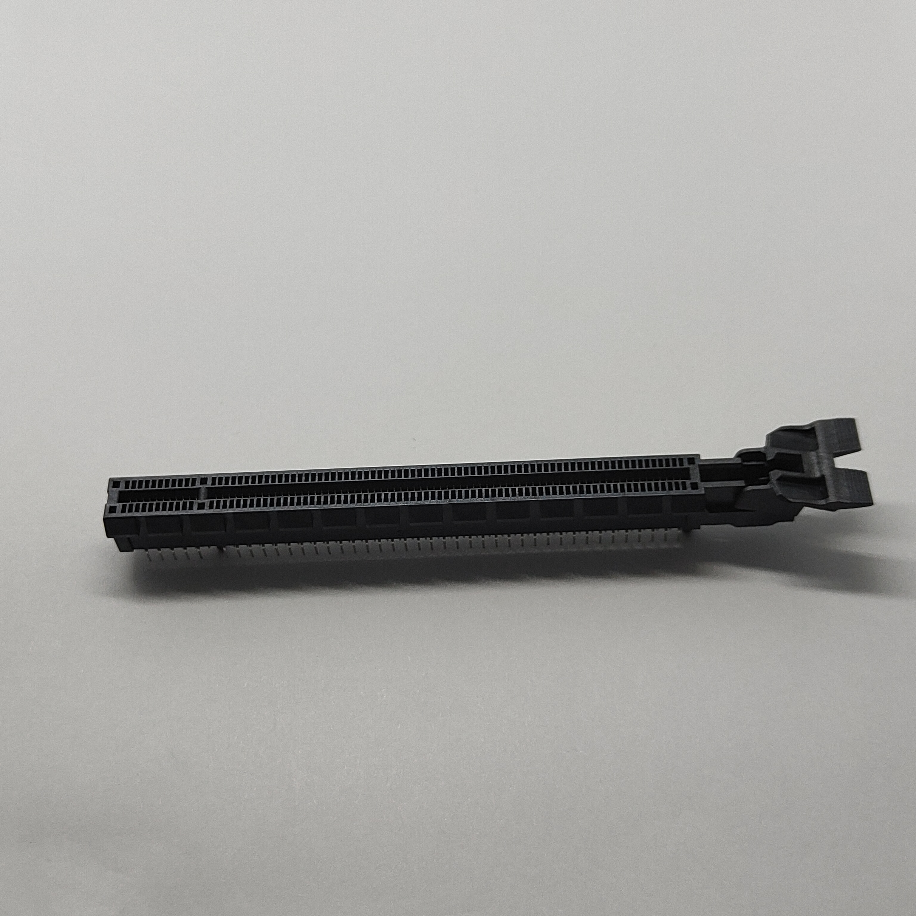 PCIe Gen4.0 16GT/s 164Pin Rotatable Guide Post Large Latch Connector, G/F, Black, DIM A=2.5mm