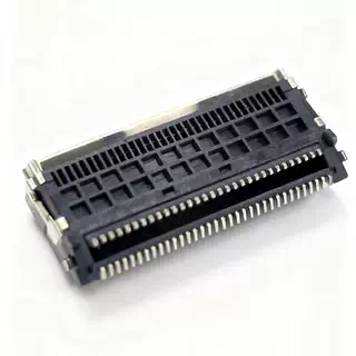 MCIO 74PIN CONN 0.60 PITCH (PCIe Gen 5) R/A BLACK Au30u'' Terminal Length1.50 mm