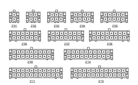 CONSHARE MX 3.0mm dual row header all pole configurations 2pin to 24pin