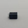 2.54mm Pitch Gold Finger DIP Connector 180° 2x3 Pin, Half Gold Tin 1u", High Temp Black Housing, 0.5mm Slot