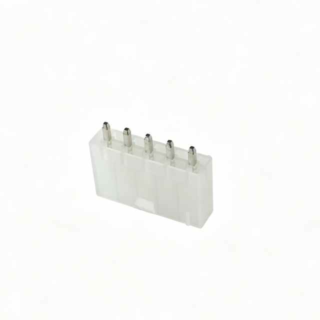 4.20 mm Pitch 5-Pin 180° DIP Connector, Solid Pin, PA66 UL94 V-2, Translucent White