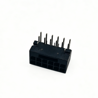 3.0m PCIe 12+4P DIP 90° Wafer Connector Series BLACK Tin plated PA9T