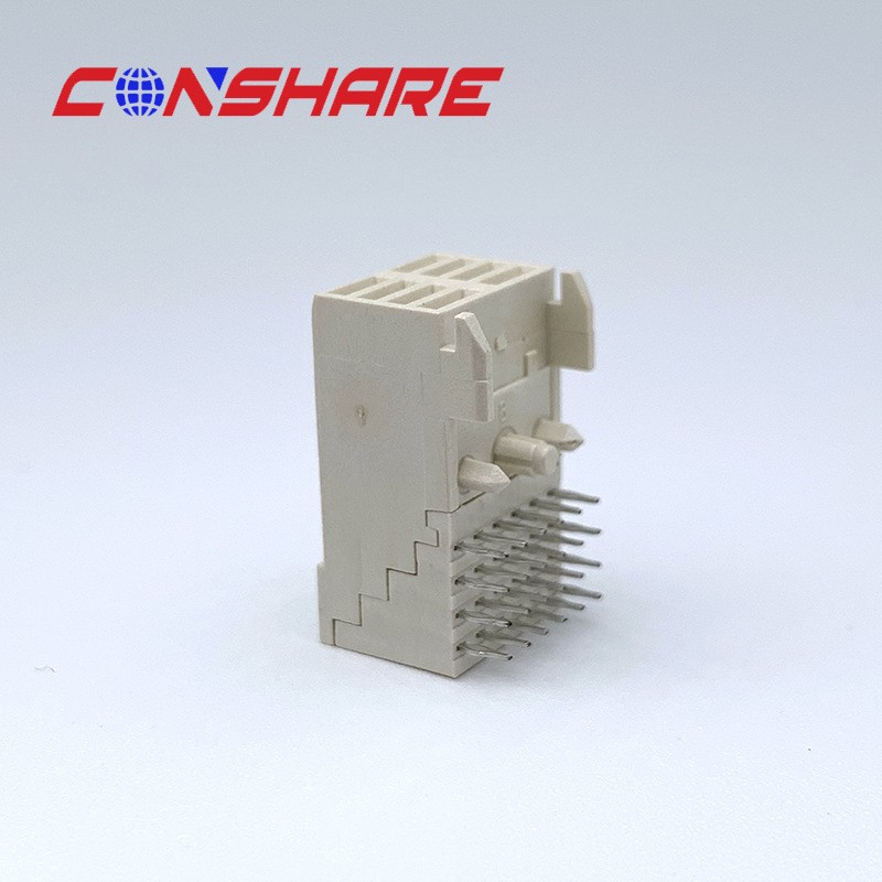 2x4 Pin Right-Angle Female Power Connector