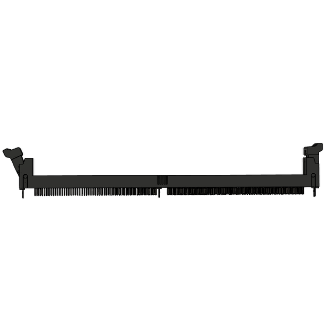 DDR4 288PIN Black Housing with White Latches