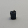 2.54mm Pitch Gold Finger DIP Connector 180° 2x3 Pin, Half Gold Tin 1u", High Temp Black Housing, 0.5mm Slot