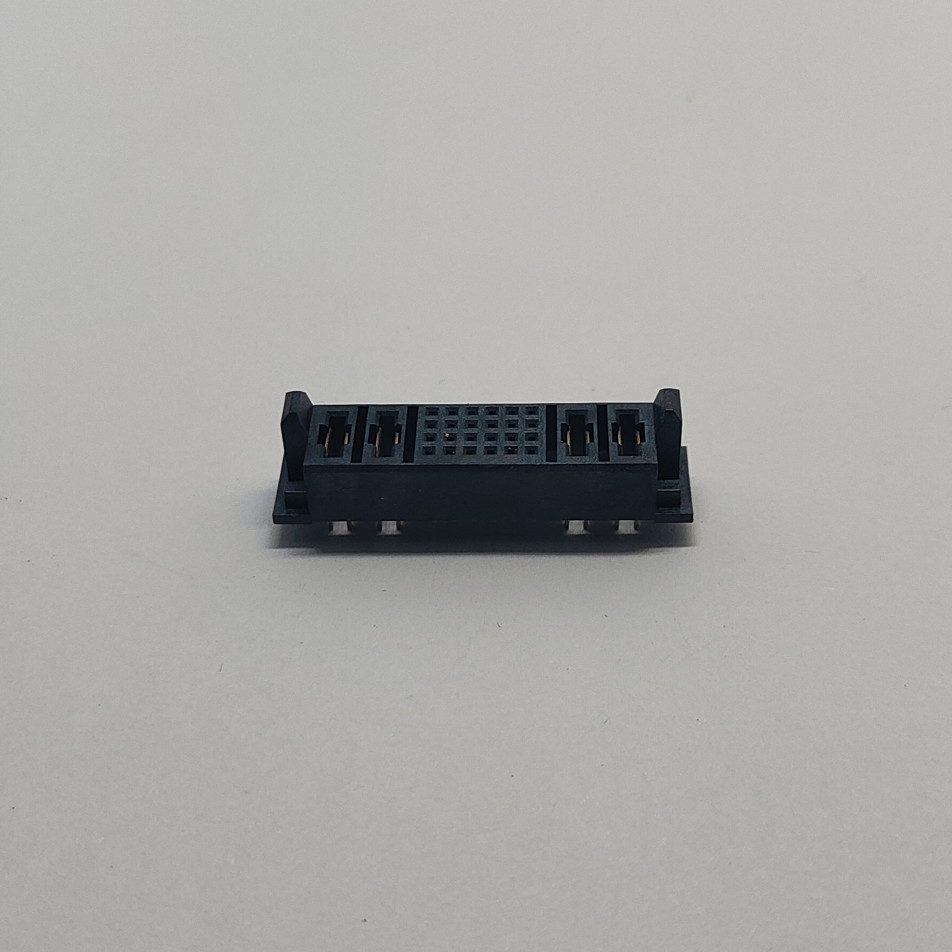 5.0mm Pitch Female Header, DIP 180° Vertical, 2 Power Pins Left 2 Power Pins Right, 2.0mm Signal Pins, Semi-Gold 10u" Plating