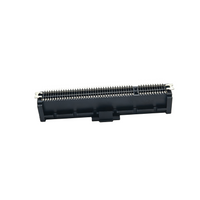 PCIe Gen4.0 98‑Pin Vertical SMT Connector w/ Ground Clip Au15u'' Rear Cover, Tape & Reel, No Logo