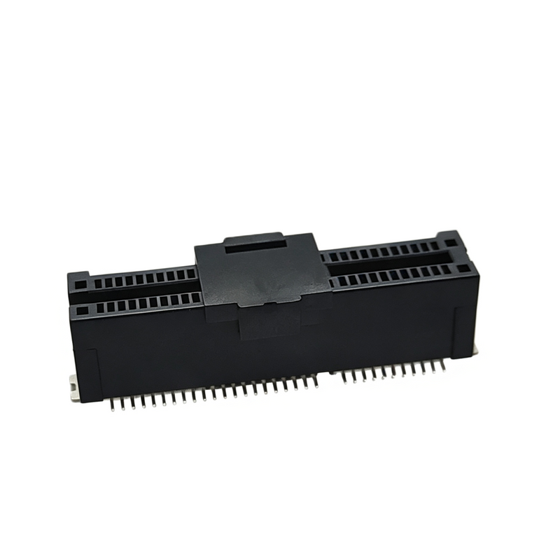 PCIe Gen4 64P SMT Connector Side Cutout Ground Plate 15u'' Au Plated Tape & Reel With Cap