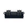 5.0mm Power + 2.0mm Signal Combo Connector, DIP R/A, 2P+24P+2P, Selective Au 10μ"/Sn, High-Temp, Black