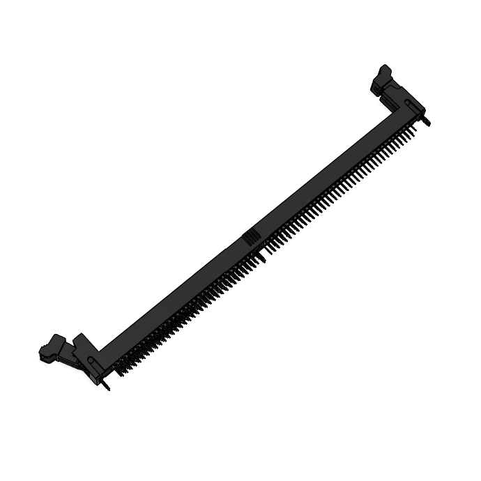 DDR4 288PIN Black Housing with White Latches