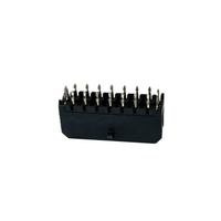 MX 3.0mm Dual Row Straight Header 180° DIP LCP Black T2 Copper Tin-Plated With Cover Tape & Reel