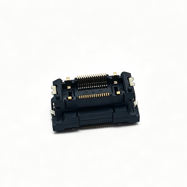 0.5mm Pitch Floating Female Connector, SMT, Au 3μ",LCP Housing, High Temperature Resistant