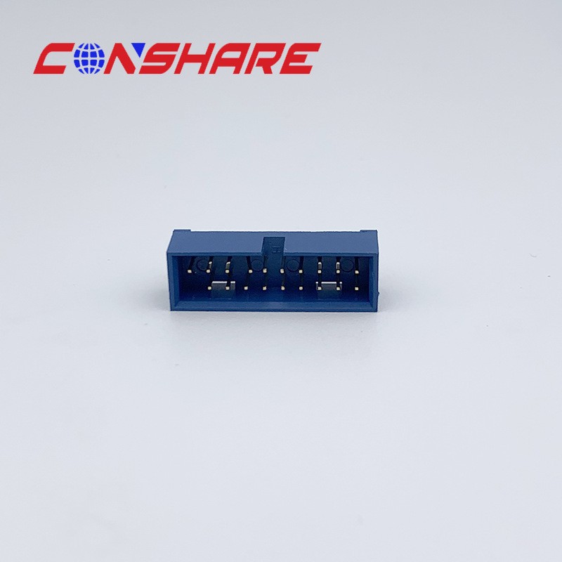 Box Header 3.0 Male, 180° DIP, Gold Flash (G/F) Blue