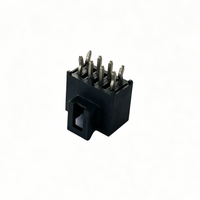 2.50mm Pitch 180° DIP Connector, LCP Black, Kinked Retention Pins